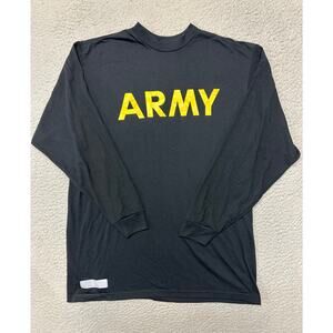 USA Army Mens Long Sleeve Training Uniform Shirt Large